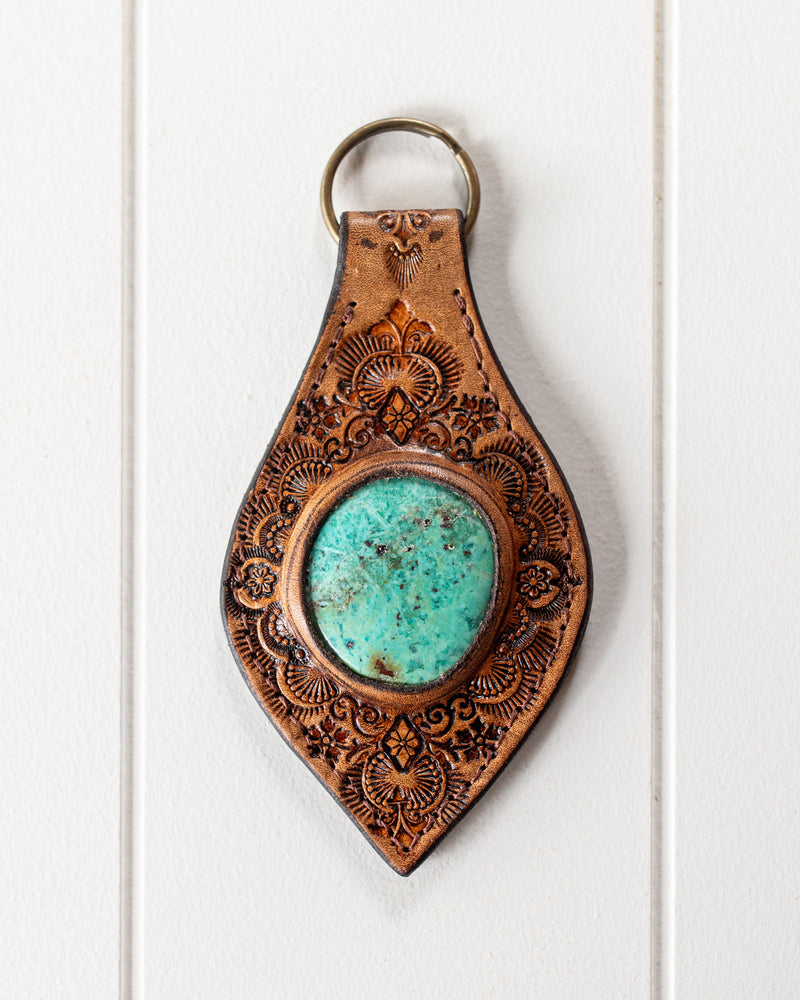 Mandala Key Ring with African Turquoise