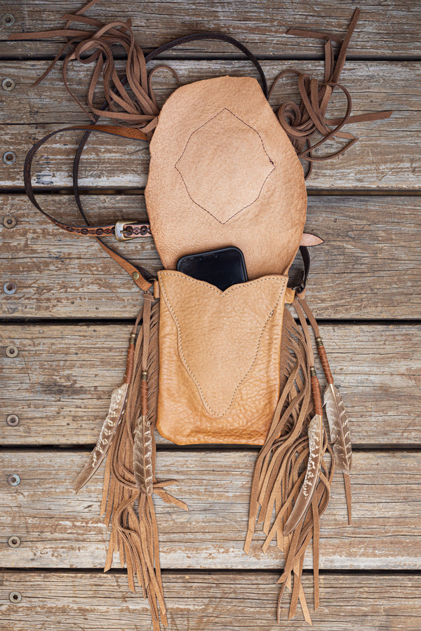 Apache Nomad Phone Pouch with African Turquoise
