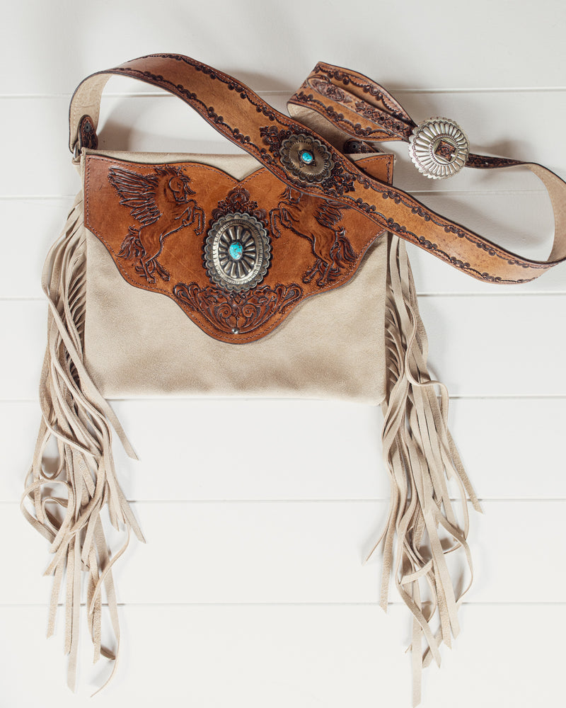Pegasus Gypsy Wanderer Bag with Navajo Conchos