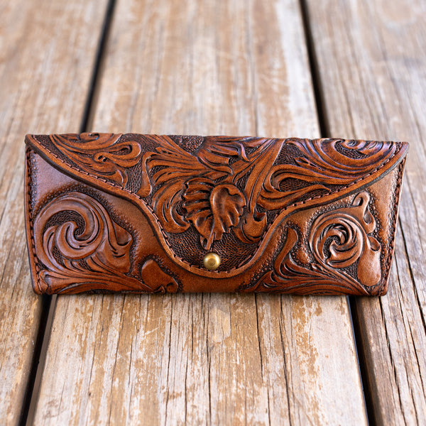 Hand Carved Sunglasses Case