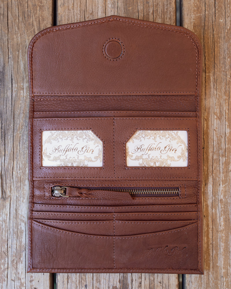 Eagle Feather Wallet with Navajo Concho