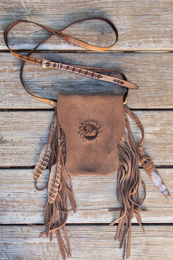 Nomad Phone Pouch with Agate Flame